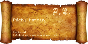 Péchy Martin névjegykártya