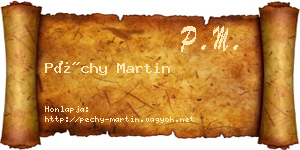 Péchy Martin névjegykártya