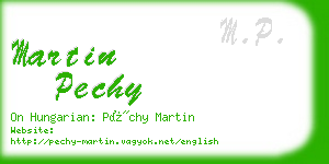 martin pechy business card